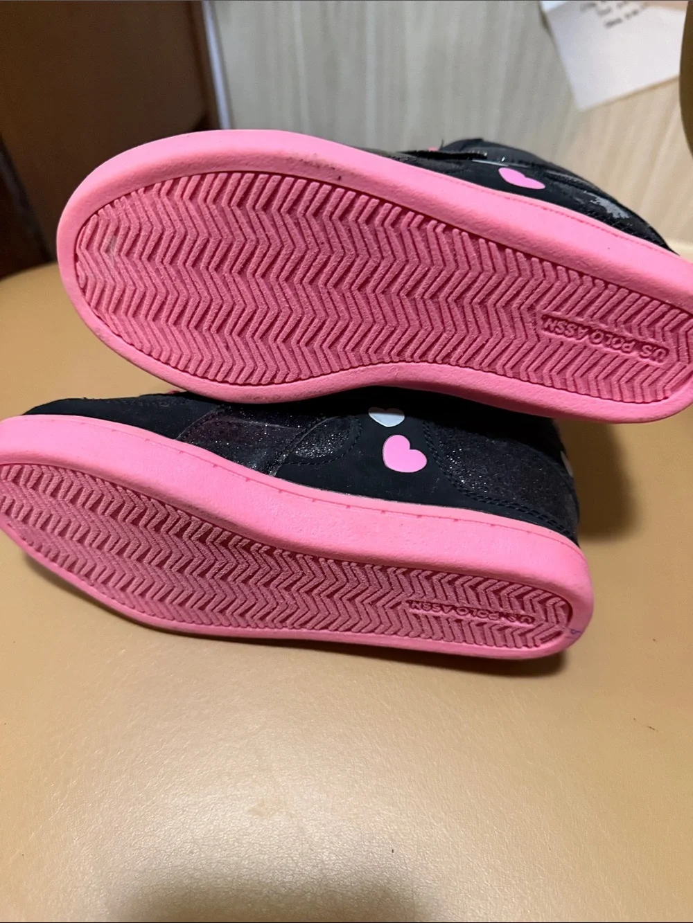 U.S. Polo Assn. Girls Black & Hot Pink High-Top Sneakers
